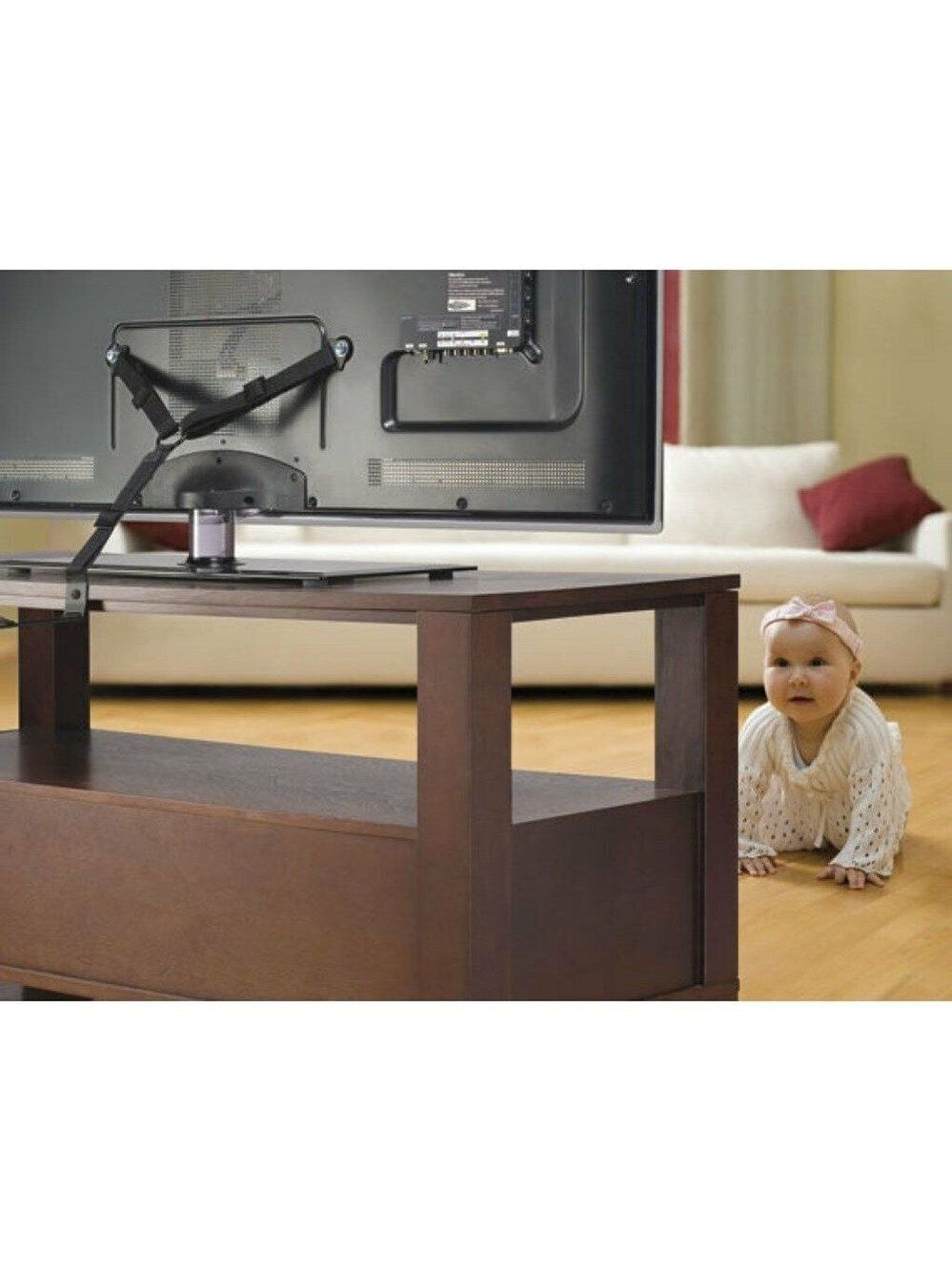 Sanus Anti Tip TV Safety Strap for Flat Panel TV up to 70" in Black NIB